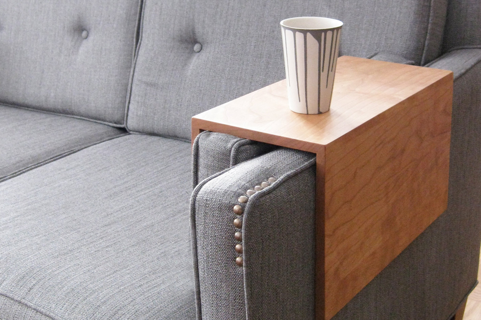 Wooden Sofa Sleeve with Cup Holder - A Beautiful Mess